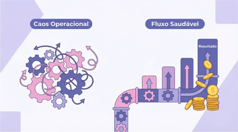 Fluxo de caixa organizado transformando caos operacional em crescimento financeiro e resultados positivos
